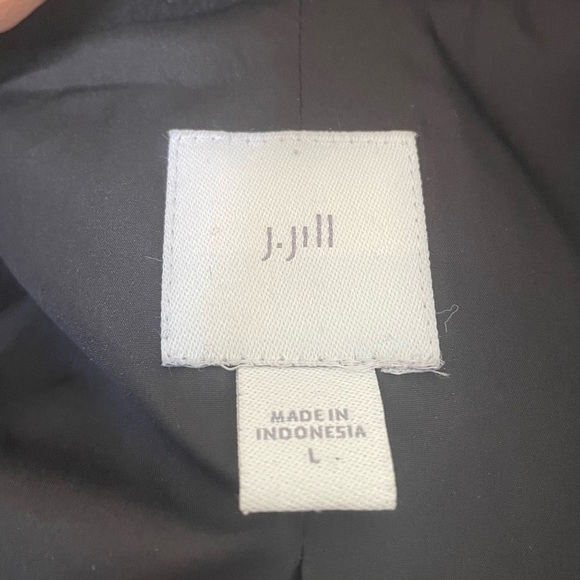 J. Jill Buffalo Plaid Black & Red Pea Coat Women’s Large - Picture 8 of 11